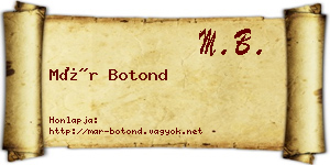 Már Botond névjegykártya